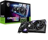 msi RTX 5070 12G Gaming Trio OC Graphics Card (12GB GDDR7, 192-bit, Extreme Performance: 2625 MHz, DisplayPort x3 2.1a, HDMI 2.1b, NVIDIA Blackwell Architecture)