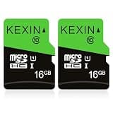 KEXIN 16GB Micro SD Card 2 Pack with SD Adapter microSDHC Memory Card UHS-I C10 U1 Micro SD Card Full HD High Speed TF Card for Smartphone Tablet
