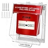 Fire Alarm Pull Station Cover, Clear Impact-Resistant, Waterproof & Dustproof Switch Case, Manual Pull Switch Protector for Office, Mall, School