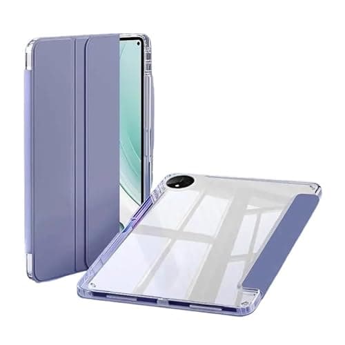 PMPLBEBAZ Tablet Case Suitable for Huawei Matepad 12X 2024 Air 2 BKY-W00 W10 12inch Thin Crystal Clear Back Cover with Pen Holder(Purple,MatePad Air 12 2024)