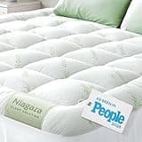 Niagara Sleep Solution Ultra Soft King Size Mattress Topper - Rayon Derived from Bamboo Pillow Top Mattress Pad for Back Pain Relief - Naturally Cooling for Hot Sleepers, Green