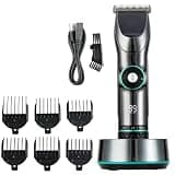 DAXXIN Hair Cutting Tool, Hair Cutting Machine Adjustable Hair Trimmer Cordless Clipper Electric Barber LED Display Trimmer for Men with Base