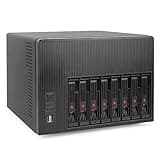 AUDHEID K7 8 Bay NAS Case, Computer Enclosures Compatible Micro-ATX Mini-ITX Motherboard, 3 x Fans, 8 x 2.5/3.5" Tray, Network Attached Storage Server for Home(Diskless)