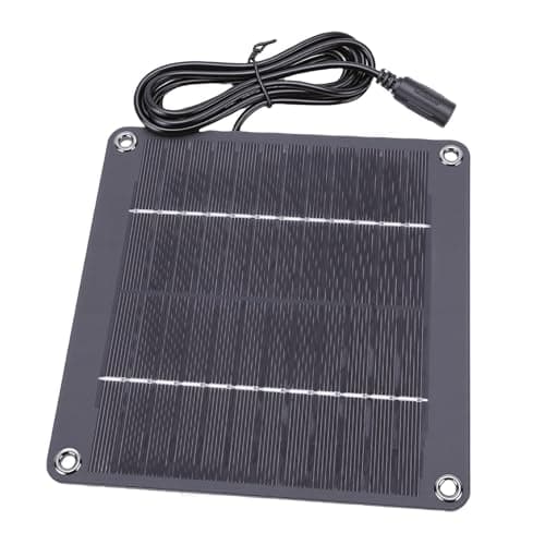 Eboxer Solar Monocrystalline Solar Panel Charger with 5521 DC Interface, High Efficiency for Outdoor Security Cameras, Lights, for Garden,