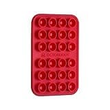 OCTOBUDDY Classic - Silicone Suction Phone Case Adhesive Mount - Hands-Free, Strong Grip Holder for Selfies & Videos - iPhone & Android Compatible - 2.25″ x 3.25″, RED