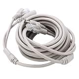 equlup 5M/10M/15M/20M RJ45 + DC Two in One CCTV Ethernet Cable, 10Mbps100Mbps Cat 5 LAN Network Wire with DC Power Cord for Security System (10m)