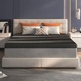 Fancylion 4 Inch Memory Foam Mattress Topper Queen, Pressure Relief & Cooling for All Night Comfort, High Density Ventilated Design with Breathable Cover and Non-Slip Base, CertiPUR-US