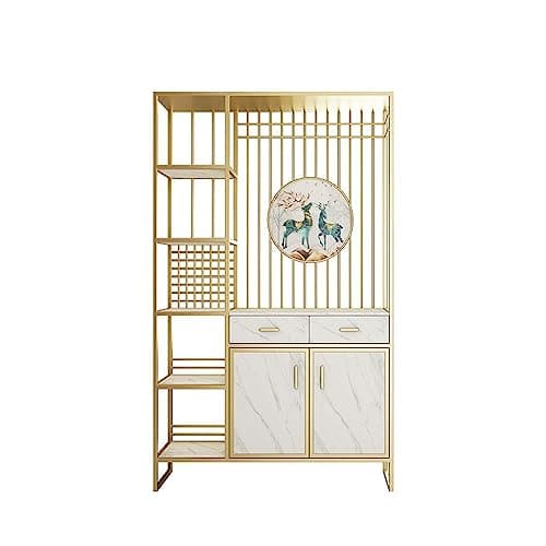 Bookshelf Home Bookshelf Living Room Partition Screen Cabinet Porch Shoe Cabinet with Drawer Door Cabinet Decorative Cabinet Corner Bookshelf (Color : A, Size : 100 * 35 * 200cm)