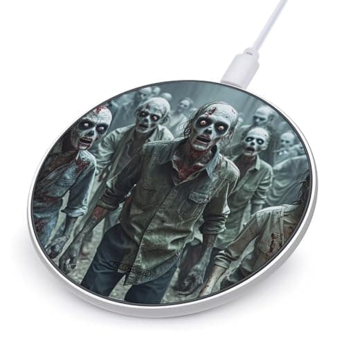 Many Zombie Wireless Charger 10W Fast Wireless Charging Pad Slim Portable Charging Station for Phone Lightweight Charger Mat for Travel Home Office Desk