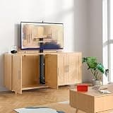 UIYTJRT Portable TV Floor Stand - Electric Ceiling TV Mount, Motorized Lift for 26 to 75 Inch TV, Adjustable Ceiling TV Mount Bracket, Motorized TV Mount with Remote Control and Memory Setting,