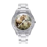FekiLoot Watches for Men Big Face Stainless Steel Wristwatch Casual Watch