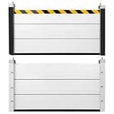 OssifragaBone Aluminum Unit Module Flood Protection Barrier Reusable Baffle Flood Barrier for Front Door/Basement Entrance/Backyard Removable Temporary Dams 48.03x23.62in