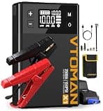 VTOMAN X1 Jump Starter with Air Compressor, Car Battery Jumper Starter (Up to 8.5L Gas/6L Diesel Engine) with 150PSI Auto Tire Inflator, 12V Portable Booster Pack, Lithium Jump Box Charger-Black