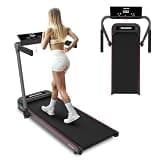Walden Sports Folding Electric Treadmill with Handle - Portable Running Machine LCD Screen - 6.2mp/h Adjustable Speed (1)