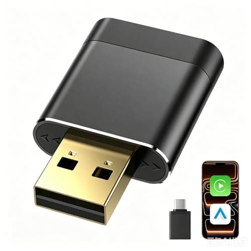 Gleefulia Car Play Wireless Adapter for Apple - Ideal for Long-Distance Driving, Daily Commutes, and Vacations. Metal Housing, Gold-Plated USB, Converts Wired to Wireless for iPhone Auto Connection