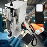 Pneumatic Glue Nail Tagging Machine for Clothing Socks Towels, Adjustable Height Label Attaching Machine with Foot Pedal for Batch Packaging Operations