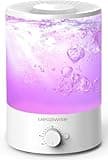 MEGAWISE 3.5L Cool Mist Humidifier with Top Refill, Large Capacity of 3.5L, Easy Safe and Convenient for Home + 7 Night light Colors