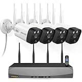 OOSSXX (2026 Update) 2.5K Wireless WiFi Outdoor Security Camera System with Dual Antenna Cameras, 55% Stronger Signal, 130° Wide Angle, 2-Way Audio, No Monthly Fee, Home Security System