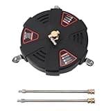 Omquot 13 Inch Professional High Pressure Concrete Patio Driveway Cleaner, Easy to Move and Powerful Cleaning, 1/4 Inch Quick Connect, 2500 PSI, ABS Stainless Steel