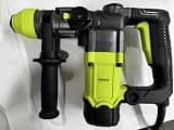 POWKITS 1500W Heavy Duty Rotary Hammer Drill, Safety Clutch 5 Functions with Vibration Control Including Grease, Chisels,lever and Drill Chuck with Case