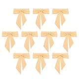 Asixxsix Chair Sashes, 10 One Piece Design Reusable Wedding Chair Sashes, Bows with Machine Washable Easy Installation for Weddings Banquets Birthday Parties Baby Showers Christmas (Champagne)