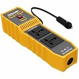 ROMISBABA Car Power Inverter 12v to 110v Car Adapter with 2 Ac Outlets and 3 USB Ports Lightweight Abs Material with Impact Protection, Compact Design for Traveling