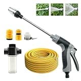 Pressure Washer Gun, High Pressure Jet Hose Nozzle, 3 Spray Modes Handheld Pressure Washer Nozzle for 3/4" Garden Hose, Watering Sprayer for Cleaning Yard Patio Car Pets (D)