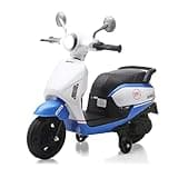 HEIMILI Toddler Motorcycle, 6V Kids Electric Moped for 1-3 Years, Ride On Scooter with Training Wheels, 2 MPH Speed Toy Bike for Boys Girls, Music & Headlight (Blue)