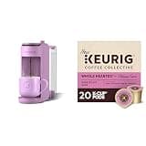 Keurig K-Mini Mate Plus Single-Serve Coffee Maker, 3 Cup Sizes, 50 oz Reservoir, Wild Orchid + Whole Hearted Dark Roast K-Cup Pods, 20 Count