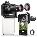 APEXEL 2-in-1 Telephoto Lens & 150mm Macro Lens for | 6X Telephoto and Macro Lens Kit with Universal Clip | Compatible with 16/15/14/13 Pro/Max, Samsung and Android Smartphones