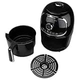 1,200-Watt Electric Air Fryer With Timer And Temperature Control (Black) - 175°F To 400°F Temperature Range Cooks All Types Of Foods, 2-qt. Capacity Ideal For Personal Use