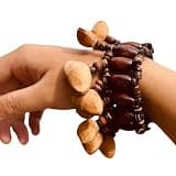 Fruit Shell Hand Bells Wrist Shaker Spiritual Relax Percussion Instruments Sound Decoration Easy to Use Decoration
