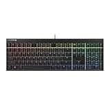 Cherry Xtfy MX 2.0S Wired Gaming Mechanical Keyboard with New MX2A Switches. (Black, MX2A Red Silent)
