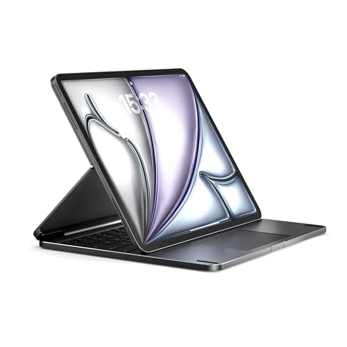Brydge MAX 13.0 iPad Keyboard with Trackpad | Premium Aluminum Bluetooth Keyboard for iPad Pro 12.9" & iPad Air 13" | 270° Hinge | Backlit Keys | Magnetic SnapFit Graphite Black