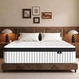 MCIHPY 14 Inch Queen Size Hybrid Mattress in a Box, Medium Firm Memory Foam & Individual Pocket Springs, Motion Isolation, Pressure Relief, Edge Support, CertiPUR-US