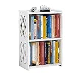 RIIPOO Small Bookshelf, Kids Bookcase, Bedside End Table Shelf, White Nightstand for Living Room, Bedroom, Sofa, Nursery, Small Spaces