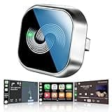 Wireless CarPlay Adapter for iPhone, 2-in-1 Wireless Car Play & Android Auto Adapter, 3X Fast Stable Connection-No Latency from iOS 10+, Wide Compatibility, Plug & Play for 2015+ Cars with USB/Type C