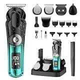 KOMINGDON 20 Piece Hair Clipper Beard Trimmer for Men, All-in-One Men's Grooming Kit for Nose,Ear,Body,Mustache, Cordless Electric Shaver Razor with IPX6 Waterproof,120-Min Runtime,LED Display