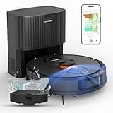 eitton Robot Vacuum and Mop Combo, 6000Pa Powerful Suction, Robotic Vacuums with Self-Emptying Dock,LiDAR Navigation, 90-Day Hands-Free for Pet Hair, Dust, Hard Floors and Carpets