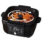 Instant Pot 6-in-1 Air Fryer and Indoor Grill with Bake, Roast Reheat & Dehydrate, From the Makers of Instant Pot, with Odor-Reducing Filter, Clear Cooking Window, and Removable Lid for Easy Cleaning