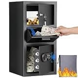 BlackSmith 6.0 Cuft Biometric Depository Safe for Business, Large Fingerprint Cash Drop Safe with Independent Lock Box, Anti-Fishing Slot, Digital Keypad & Alarm, Commercial Money Safe