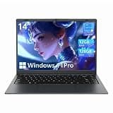 KINOBUC 14" FHD Laptop, Intel 6500Y, 12GB RAM, 128GB SSD, Windows 11, WiFi 5, Bluetooth 5.0, Office Ready, for Student & Home Office, Gray