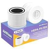Core 300 Replacement Filter Compatible with LE-VOIT Core 300, Core 300S, Core 300-P, Core 300S-P VortexAir Air Purifier,3-in-1 H13 Grade True HEPA and Activated Carbon (2 Pack|White)