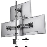 HUANUO Triple Monitor Mount for 13-32 Inch Monitors, Holds 22 lbs per Arm
