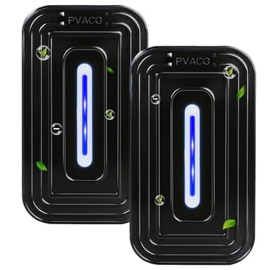 PVACG 2 Pack 2026 Upgraded Plug in Air Ionizers for Home,Ionic Air Purifier for Home Office Bedroom Bathroom Living Room Quiet and Portable Air Freshener for Bedroom(2,Black)