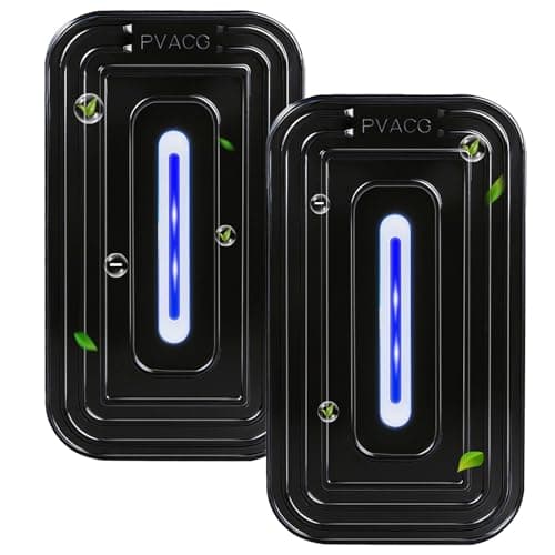 PVACG 2 Pack 2026 Upgraded Plug in Air Ionizers for Home,Ionic Air Purifier for Home Office Bedroom Bathroom Living Room Quiet and Portable Air Freshener for Bedroom(2,Black)