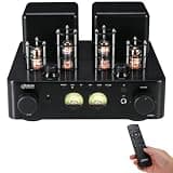 Juson Audio JTA50 2025 65W x 2 Tube Amplifier | HiFi Class AB Amp with BT 5.0 | Phono Preamp | Headphone Tube Amp | USB/Coax/AUX/Opt in,Subwoofer Out | 2.1CH Amplifier for Turntable and CD Player