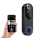 Safemogulix Video Doorbell Camera, Wireless Security Camera, 1080p, Battery Powered, AI Motion Detection, Night Vision, Two-Way Audio, Cloud Storage, 2.4 GWi-Fi, for Visitor, Baby Monitor