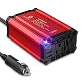 300W Car Power Inverter - vansoet DC 12V to 110V AC(2 Outlets) Power Inverters with 3.4A Dual USB Fast Charging Port - Car Charger Cigarette Lighter Adapter for Laptop/Phone/Road Trip (Red)