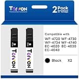 Torvon Remanufactured Ink Cartridge for 802XL Ink Cartridges for Epson Printer Compatible wirh Workforce Pro WF-4740 WF-4730 WF-4720 WF-4734 EC-4020 EC-4030 (2 Black)